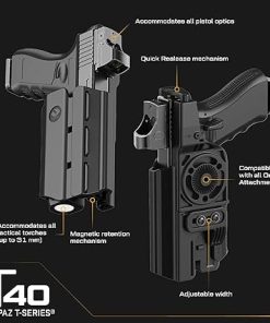 Orpaz T40 Adjustable and Modular Sig P320 Holster Compatible with OWB Sig Sauer P320 Holder with Light/Laser/Sight/Optics – Will Secure Your Handgun with a Tactical Appearance 2