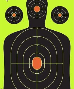 Splatterburst Targets – 12 x18 inch – Silhouette Splatter Target – Easily See Your Shots Burst Bright Fluorescent Yellow Upon Impact – Made in USA