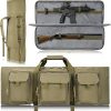 Kalkal 36″ 42″ Double Rifle Bag, Thickened Soft Long Rifle Case, Portable Tactical Gun Bag for Shooting Hunting Storage Transportation