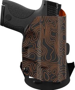 We The People Holsters – Orange Topographic Map – Outside Waistband Open Carry – OWB Kydex Holster – Adjustable Ride/Cant/Retention
