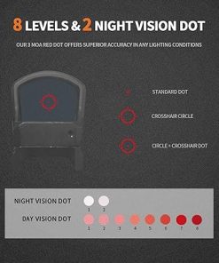 RD-III Red Dot Sight Shake Awake,1x30mm Open Reflex Sight for Pistols Optic with Picatinny Mount,Rugged Durable Aluminum Lightweight Waterproof 2