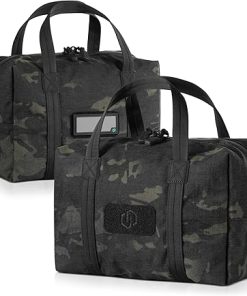 Savior Equipment Mini Hauler Tactical Ammo Duffle Bag Firearm Ammunition Loose Sac Carrier EDC Pouch, ID Patches Included, Rifle Carbine Pistol Revolver Ammos Soft Case Hunting Shooting Range Gear