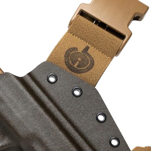 Kenai Chest Holster for a Sig P365 (fits SAS) Mas/Grey-Coyote Tan/LH - Image 2