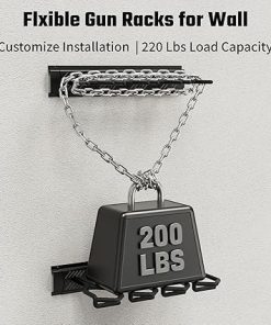 Gun-Rack,Adjustable Gun-Rack-Wall-Mount,Heavy Duty Steel Gun-Rack-for-Wall,Indoor-Gun-Racks 3/6/8/12 Slot Rifle-Rack Display Stand 2