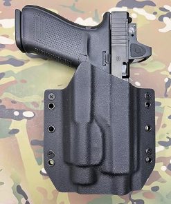 Black Kydex OWB Holster Compatible with Glock 20 GEN 5 Streamlight TLR-2, TLR-2 HL 2