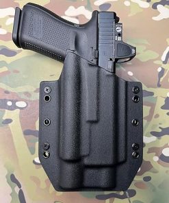 Black Kydex Holster Compatible with Glock 19 Olight PL-3 Valkyrie 2