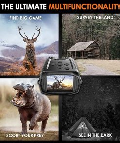 B1 Mini – 4K Night Vision Mini Digital Binoculars – Travel Infrared Binoculars Save Image and Video w/Viewing Screen, High-Tech Hunting Gear Card Reader + 32g Memory Card Included 2