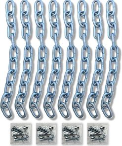 ShootingTargets7 Steel Target Hangers for Gongs – Chains and Rubber Shooting Straps – Steel Target Chain Kit – Rubber Shooting Straps – Steel Targets for Shooting – Hardware for Hanging Targets