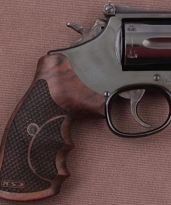 KSD Brand Smith Wesson K/L/X – Frame Round Butt Compatible Walnut Grip 2