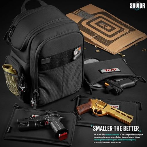 Savior Equipment SEMA Compact Tactical Range Pistol Backpack w/ 3 Gun Rug Sleeve - Image 2