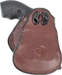 Maxx Carry Compatible with Leather Paddle OWB Gun Holster Revolver Holster for Ruger LCR, LCRx, SP101 | S&W Bodyguard 38 Special, M&P 340 | Taurus 85, 605, 856 and Other Snub Nose Revolvers 2