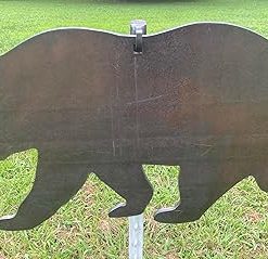 Magnum Target 30″x16″ 3/8″” AR500 Bear/Animal Steel Shooting Target – Rifle & Pistol Plate 1pc w/ 1 Mounting Hole, Unpainted 2