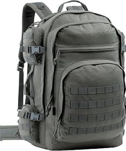 Large Tactical Backpack Bag with Stowable Shoulder Straps for Hiking, Camping, Traveling, Bug-Out 58L