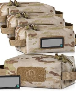 Savior Equipment Loose Sacs 4-Pack Tactical Ammo Pouch Firearm Ammunition Carrier Bag, ID Patches Included, Rifle Carbine Pistol Revolver Ammos Transportation Soft Case Hunting Shooting Range Gear