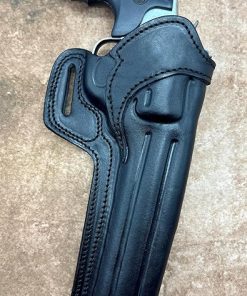 The Cebeci Talon for 8″ Colt Python and King Cobra Revolver, Right Hand Black Leather Belt Holster 2