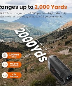 MiLESEEY Hunting Laser Rangefinder 6x24mm 2000 Yards Archery Range Finder for Bow Hunting with Angle Range Compensation, Weather Proof and Low Light Display 2